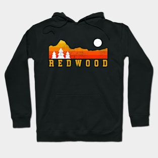 redwood national park retro vintage mountains Hoodie